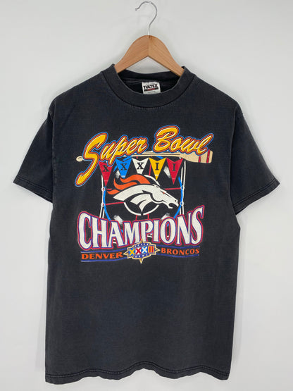 1998 DENVER BRONCOS Size L Vintage NFL T-shirt / K9377