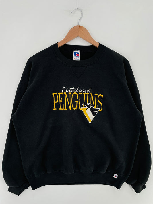 90's RUSSELL x PITTSBURGH PENGUINS Made in USA Size XL Vintage NHL Sweat-Shirt / E3964S