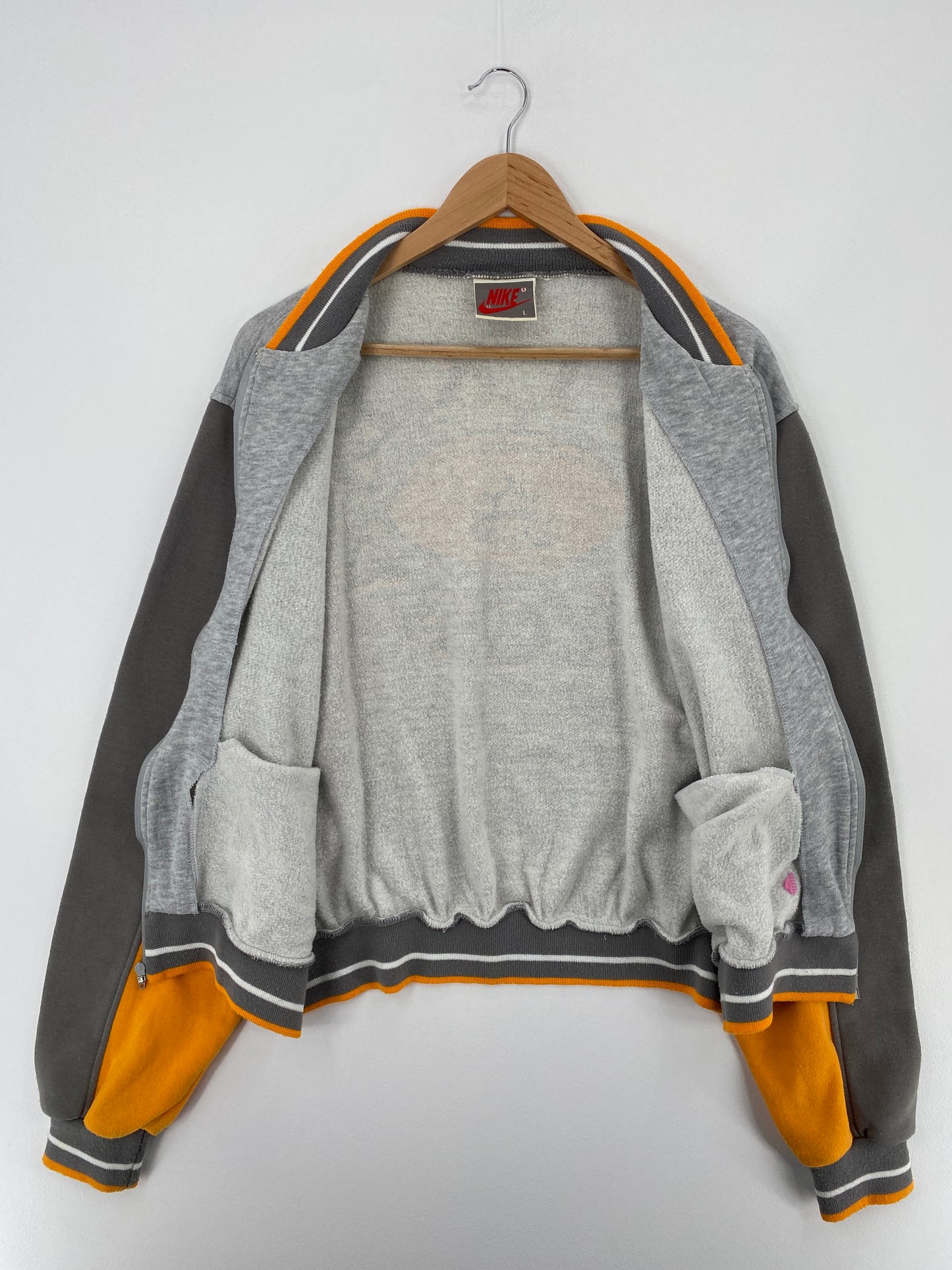 90’s NIKE RUGBY Silver Tag  Size L Vintage Zip up Sweat-shirt / A9893