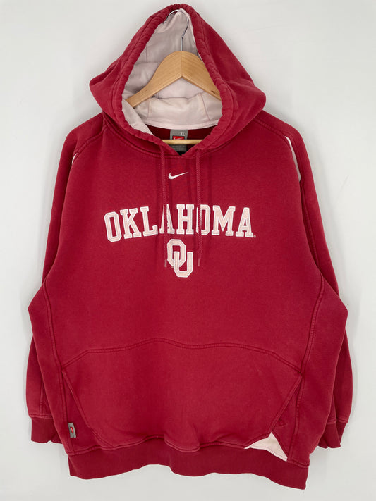 00' NIKE OKLAHOMA Size XL Vintage College Hoodie Sweat-Shirts/ K9995