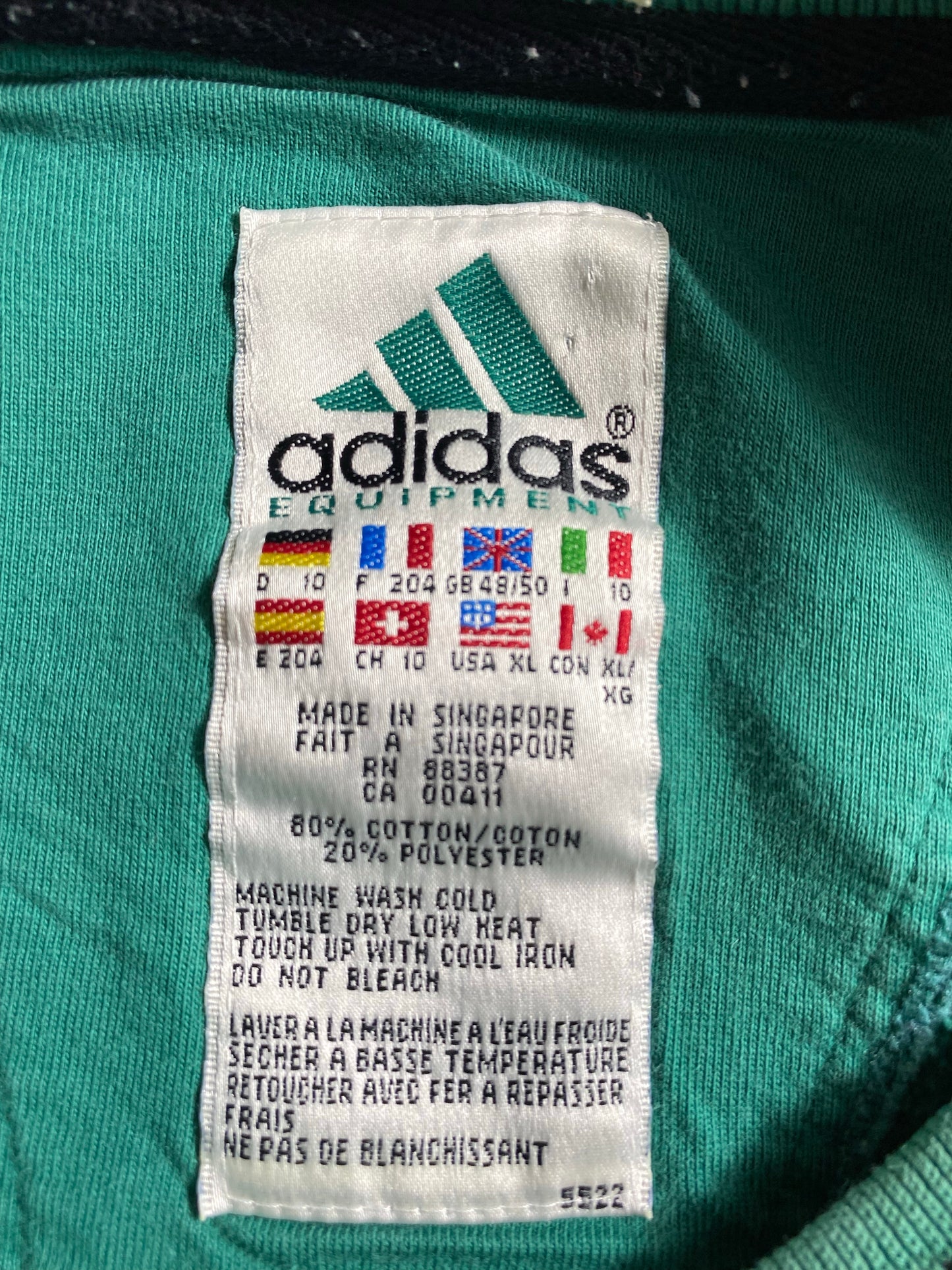 90's ADIDAS EQUIOMENT Size XL Vintage Sweat - Shirts / K5127