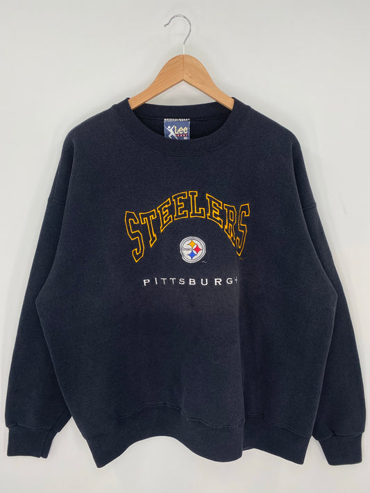 90's PITTSBURGH STEELERS Size XL Vintage NFL Sweat-Shirts/ K9420