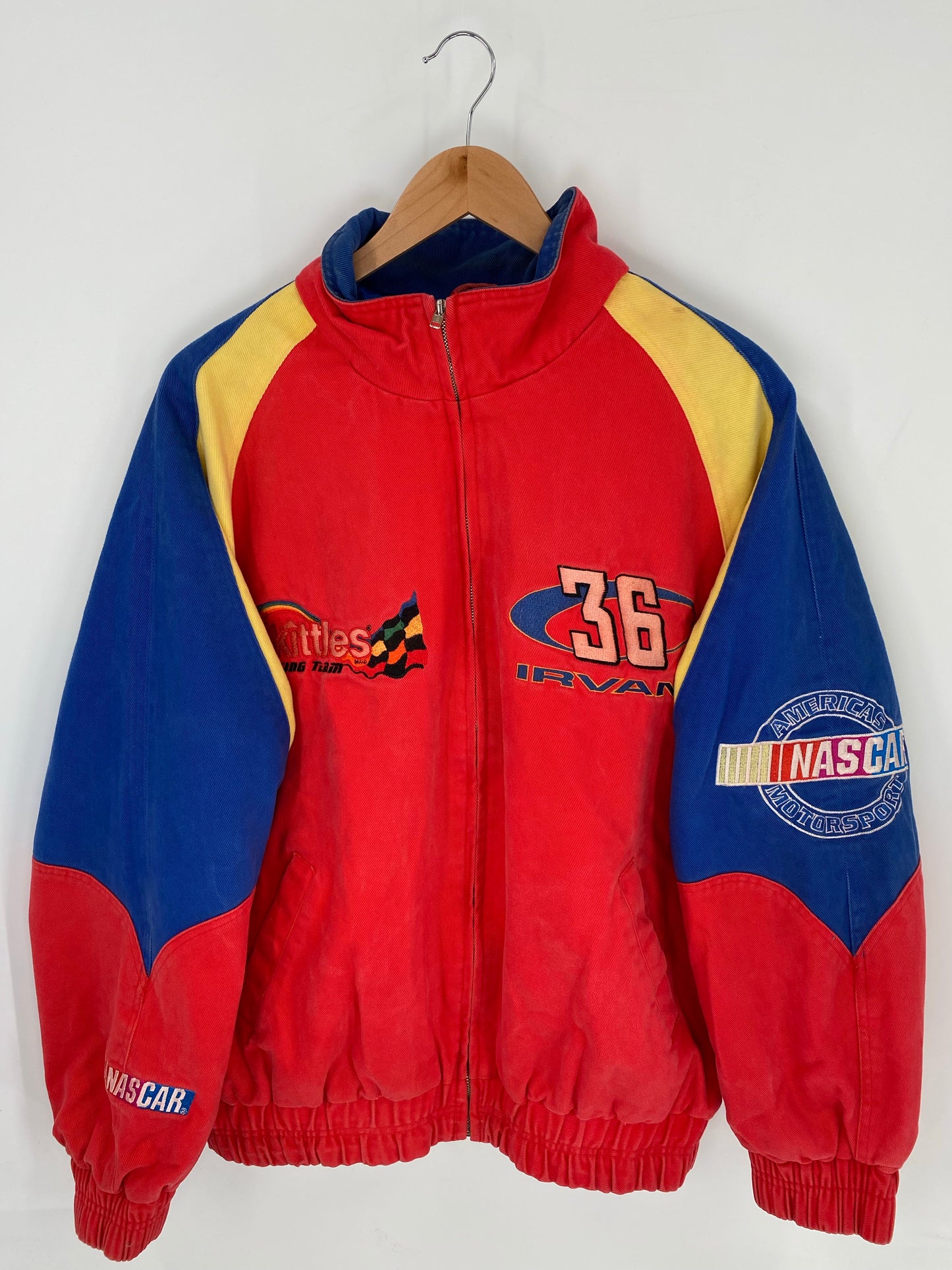 Vintage Skittles x NASCAR SKITTLES IRVAN Size L Racing Jacket/ K8309