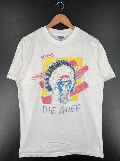 80's THE CHIEF Made in USA Size L Vintage T-Shirt / A1979