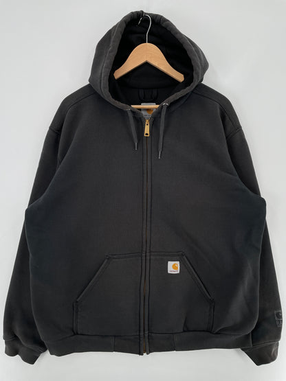 Vintage CARHARTT Size L Hoodie Zip-up Sweat-Shirt / E3060S