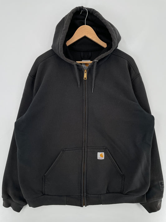 Vintage CARHARTT Size L Hoodie Zip-up Sweat-Shirt / E3060S
