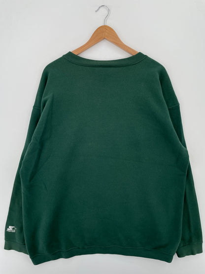 90's STARTER x NEW YORK JETS Made in USA Size XL Vintage NFL Sweat-Shirt / A7814