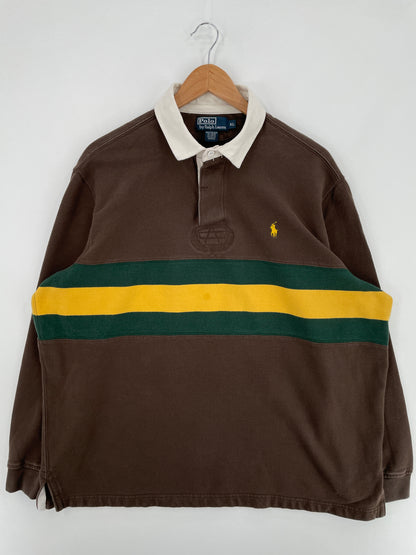 90's POLO RALPH LAUREN Size XL Vintage Rugby-Shirt / E906