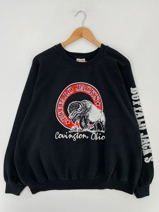 90’s BUFFALO JACKS Made in USA Size XXXXL Animal Sweat-Shirt / E3694S