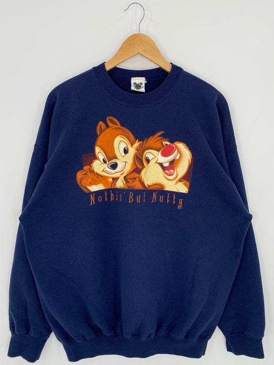 00' DISNEY CHIP 'N DALE Made in USA Size XL Vintage Sweat-shirt / K5756
