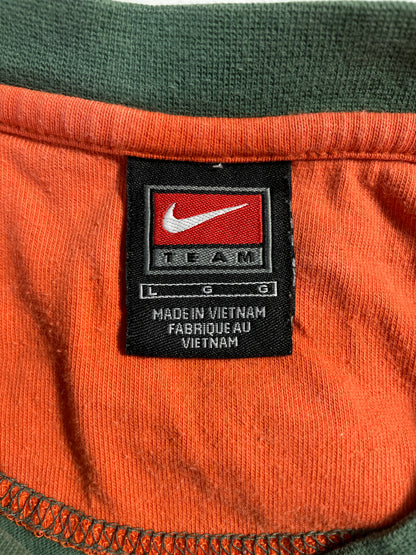 00' NIKE MIAMI Size L Vintage College Long Sleeve T-Shirts / A1729