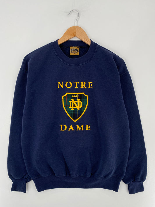 90’s NOTRE DAME Made in USA Size M Vintage College Sweat-shirt / E4563S