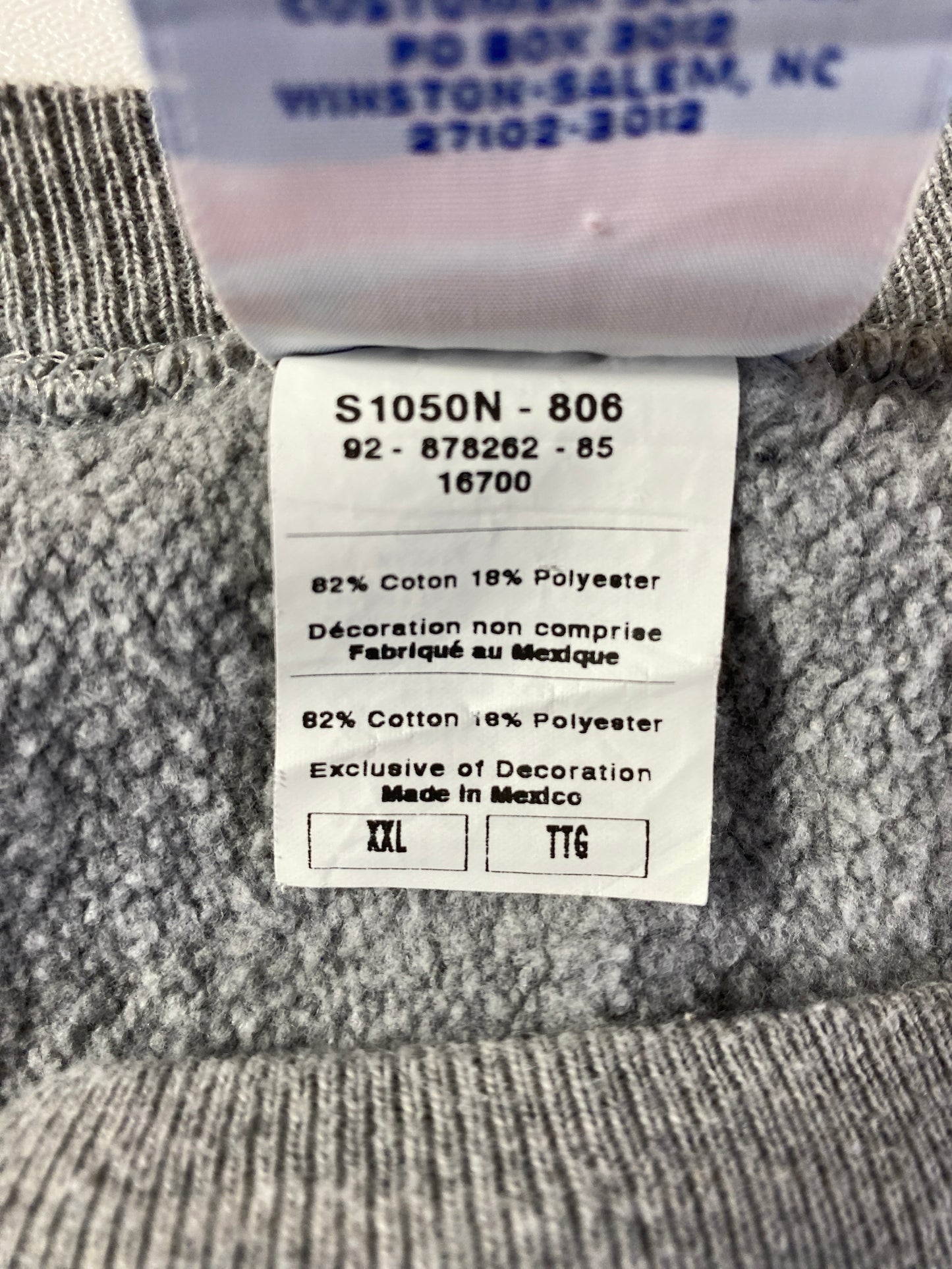 2001 CHAMPION x PURDUE Size XXL Vintage College Sweat-Shirt / E6166S