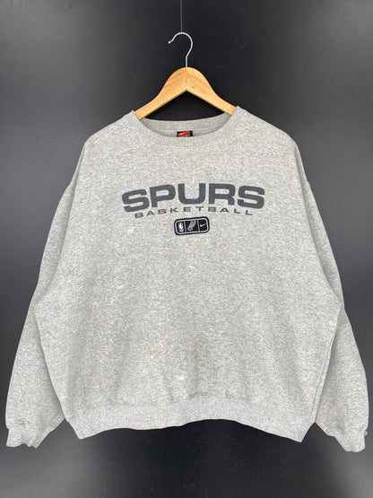 00' NIKE SAN ANTONIO SPURS Size XXL Vintage NBA Sweat-Shirts/ K9832