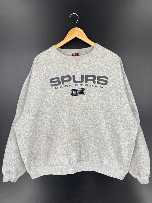 00' NIKE SAN ANTONIO SPURS Size XXL Vintage NBA Sweat-Shirts/ K9832