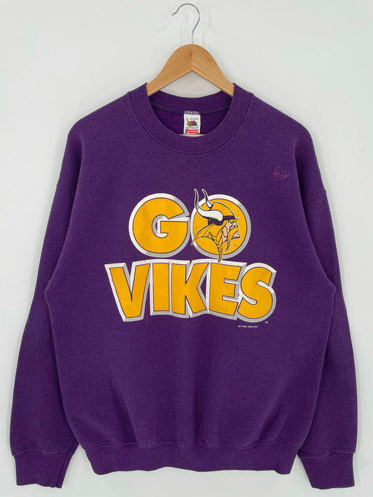 1998' MINNESOTA VIKINGS Made in USA Size XL Vintage NFL Sweat shirt / K5665