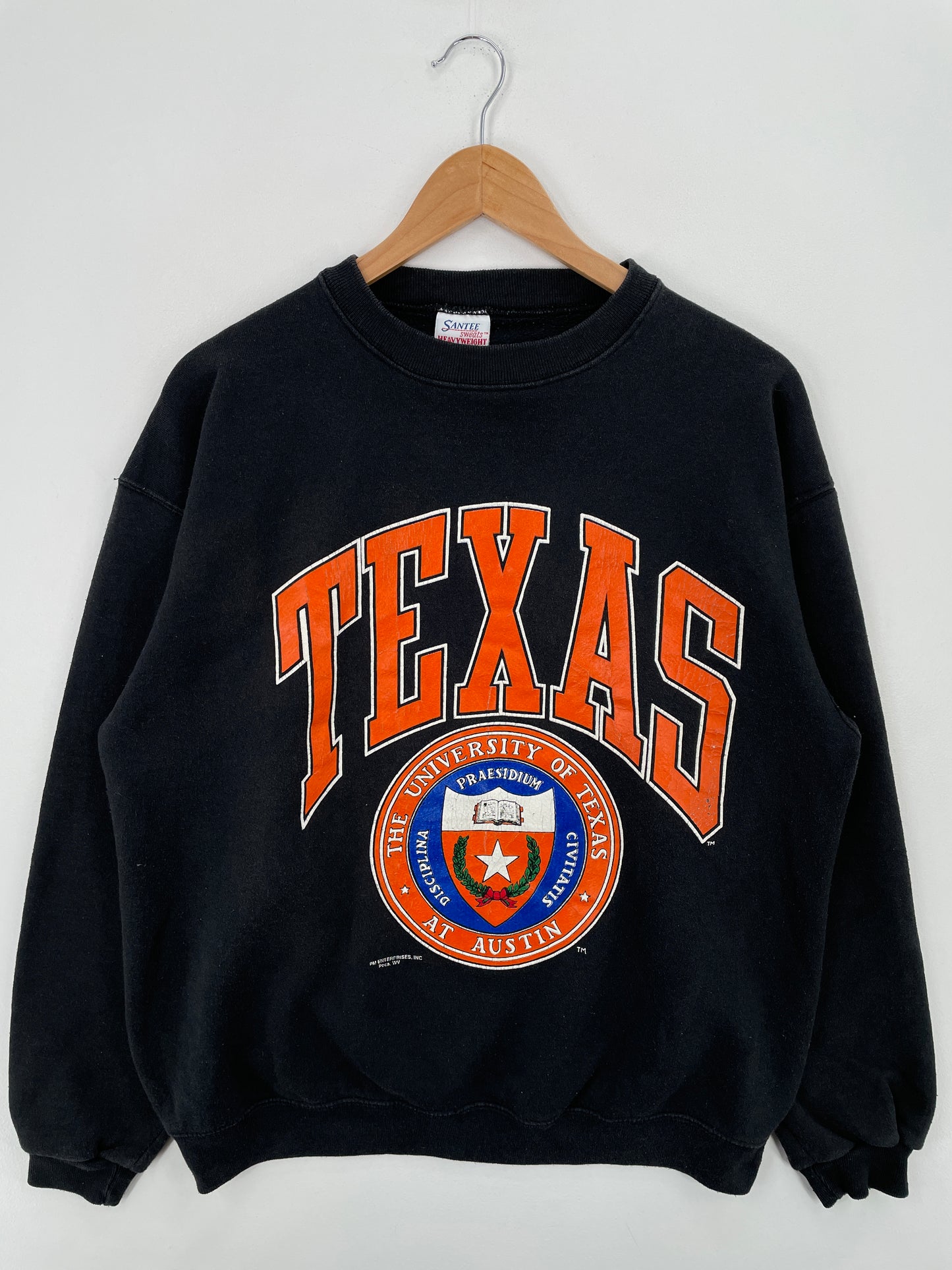 90's TEXAS UNIVERSITY Made in USA Size L Vintage College Sweat-Shirt / A6498