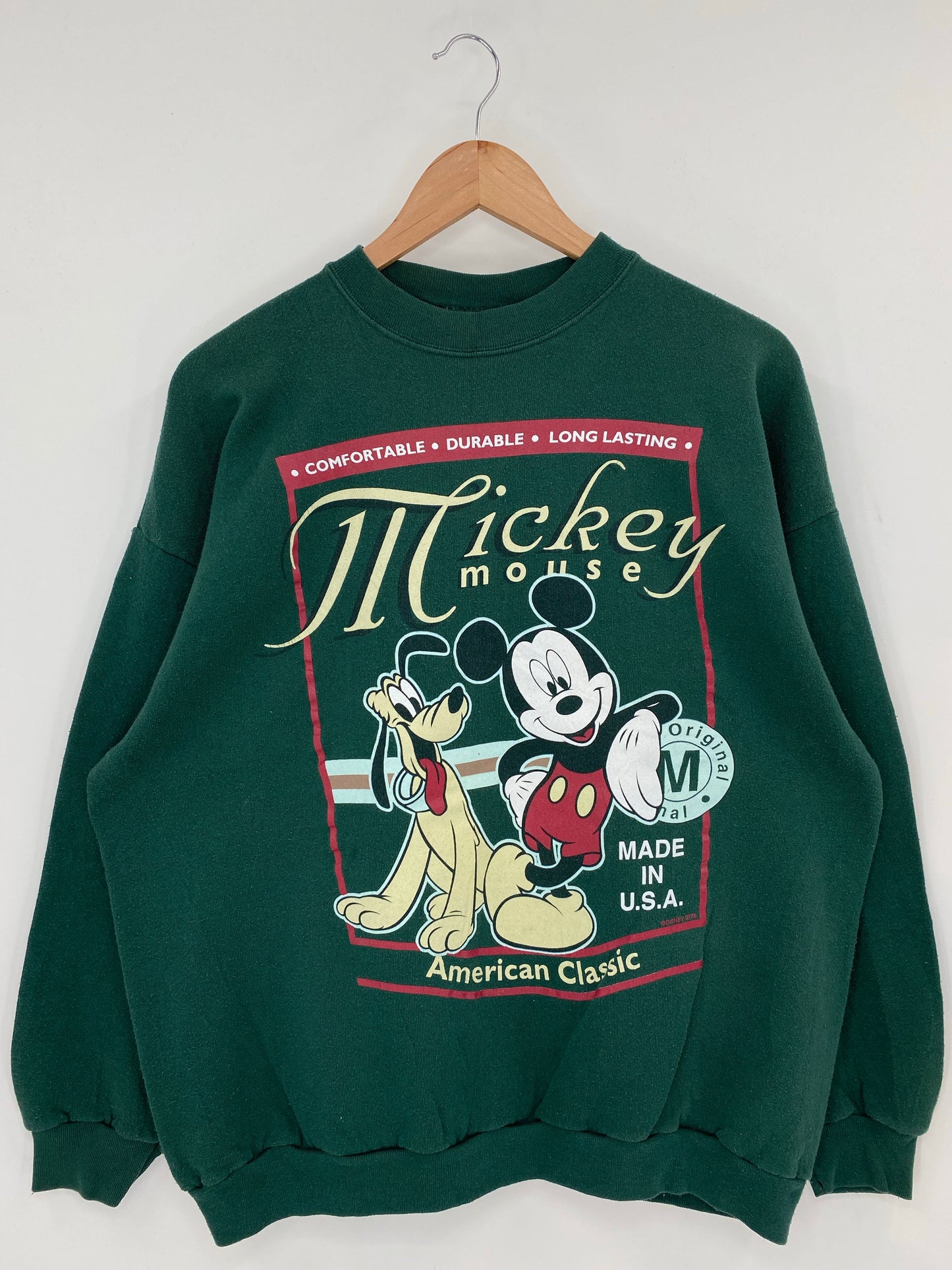 90's DISNEY MICKEY x PLUTO Size XL Vintage Sweat-shirt / A8634