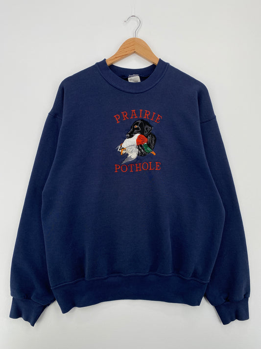90's PRAIRIE POTHOLE Made in USA Size XL Vintage Sweat-Shirts / A8134