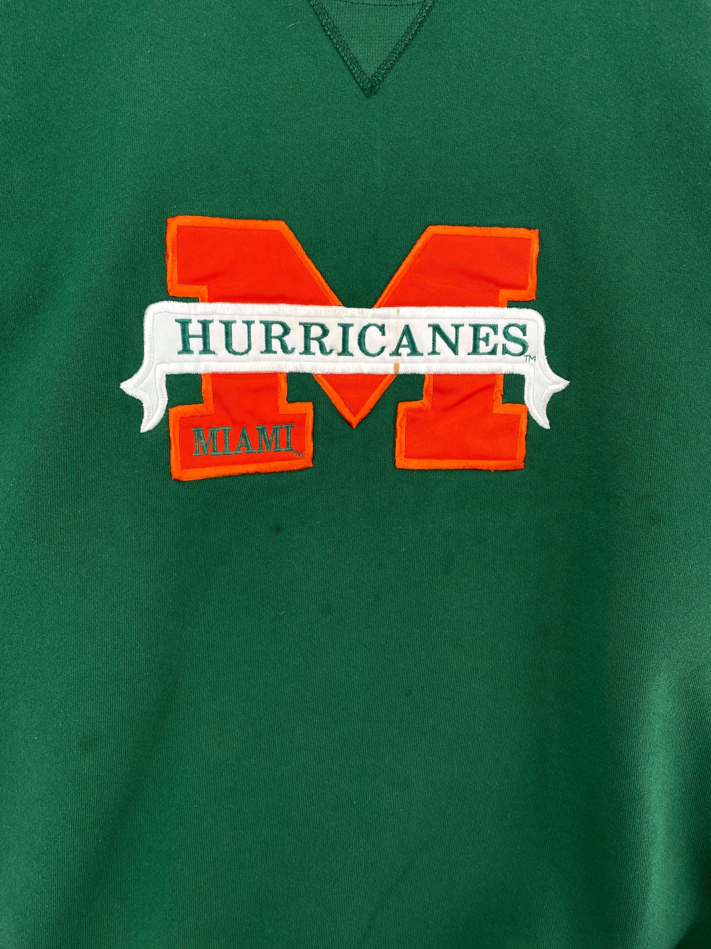 90's MIAMI HURRICANES Made in USA Size XL Vintage College Sweat-Shirt / E3397S