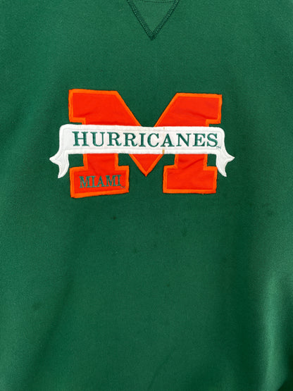90's MIAMI HURRICANES Made in USA Size XL Vintage College Sweat-Shirt / E3397S
