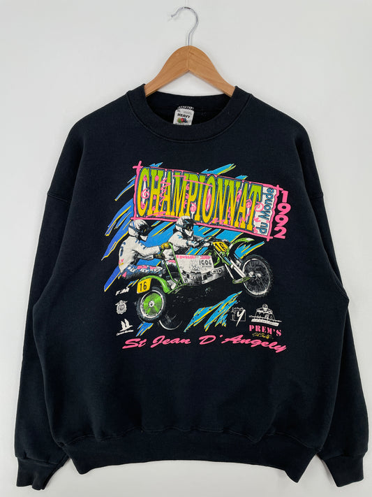 90’s CHAMPIONAT Made in USA Size XL Vintage Racing Sweat-shirt / A8610