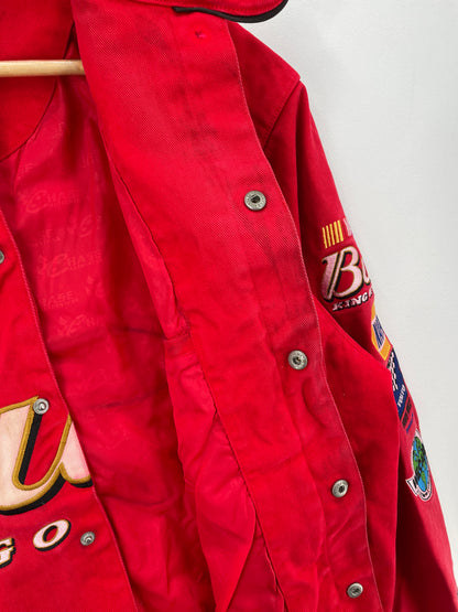 Vintage NASCAR BUDWEISER Size M Racnig Jacket / E3951J