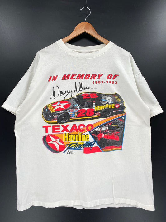 1993' TEXACO HAVOLINE RACING Made in USA Size XL Vintage Racing T-Shirts / K4619