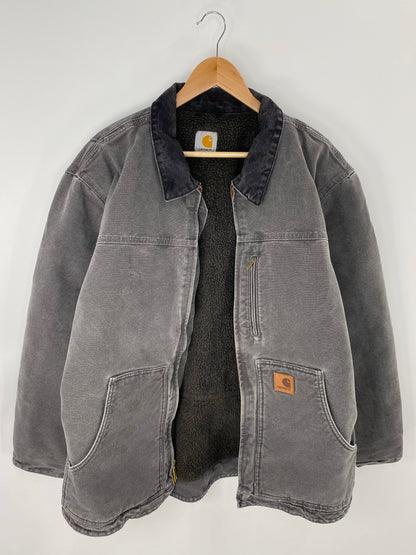 Vintage CARHARTT Size L Zip Up Sweat-shirt Jacket / K8265