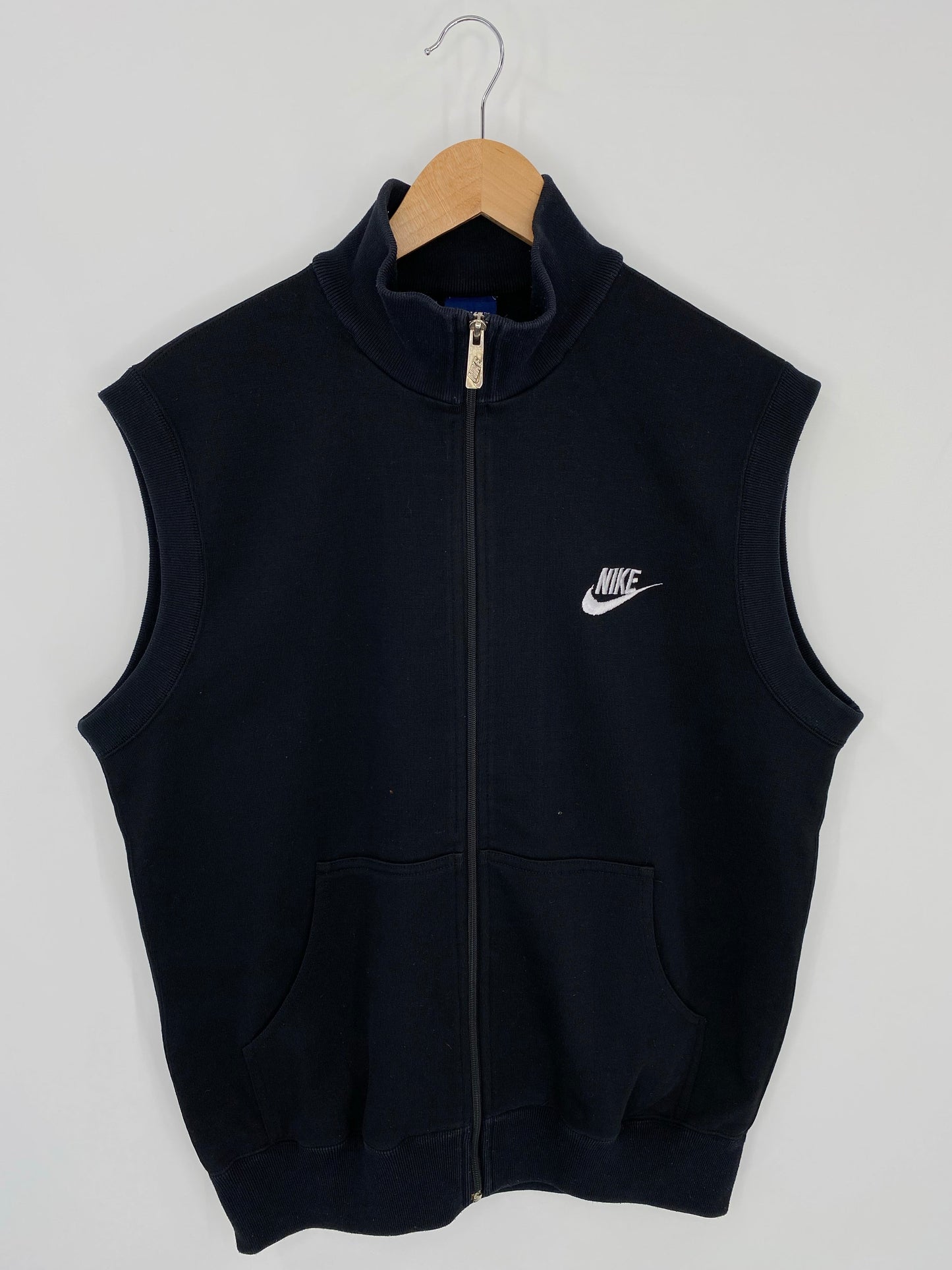 90's NIKE Size L Vintage Zip-up Sweat shirt Vest / A8043