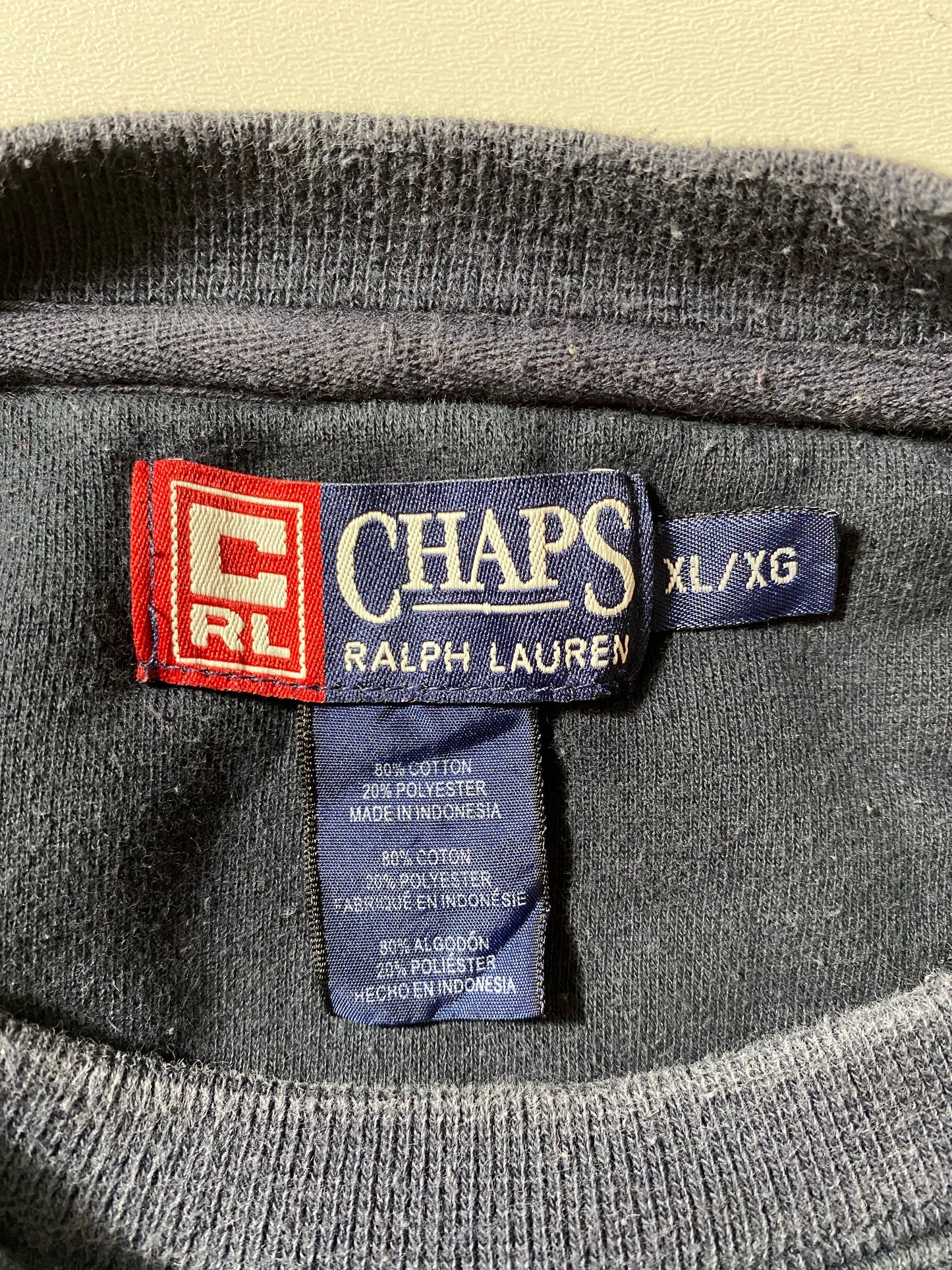 90’s CHAPS RALPH LAUREN Size XL Vintage Sweat-shirt / K8491