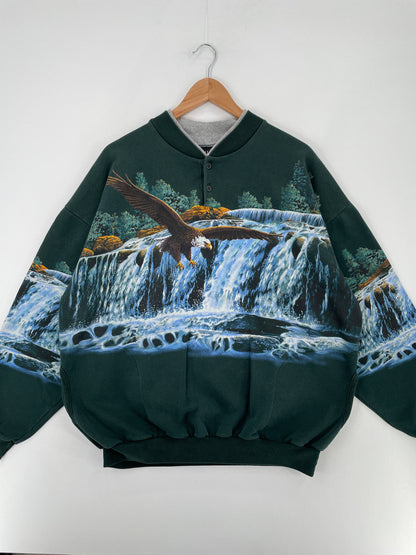 90's EAGLE Made in USA Size XXL Vintage Animal Sweat-Shirt / E1371S