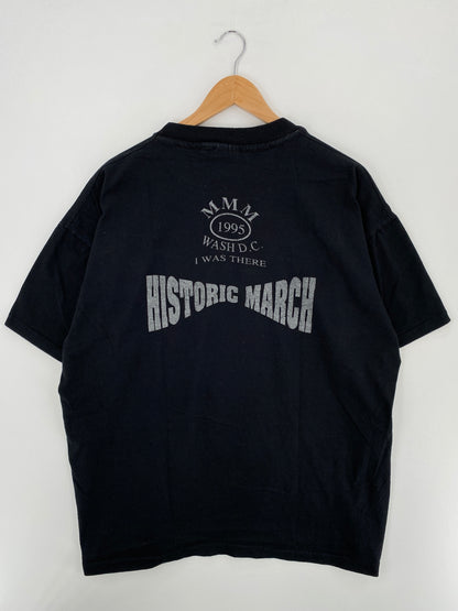 1995 MILLION MAN MARCH Made in USA Size XXL Vintage T-Shirts / A4861