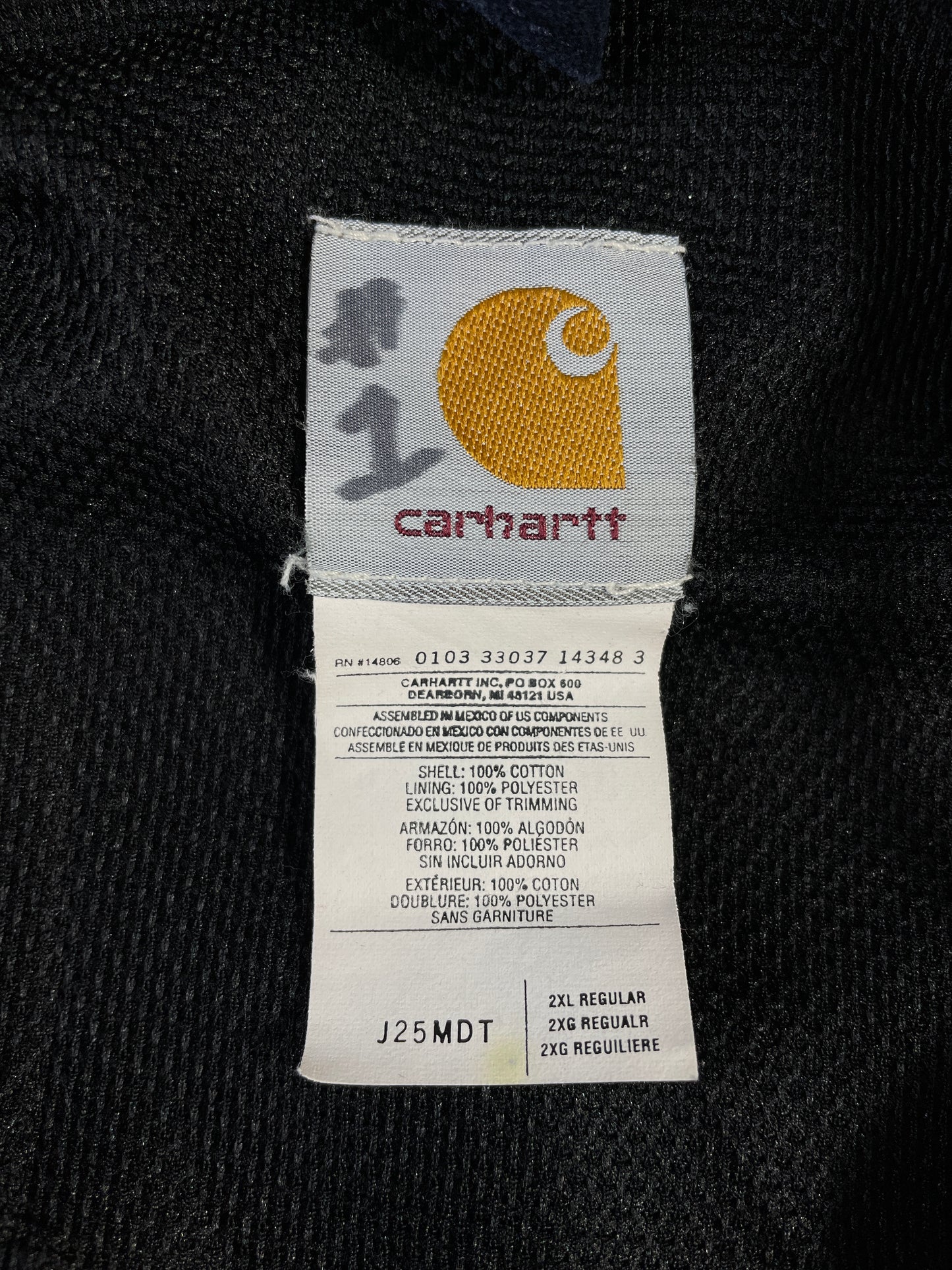 .Vintage CARHARTT Size XXL Hoodie Duck Jacket / A8736