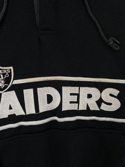 90's RAIDERS Size XL Vintage NFL Hoodie Sweat-Shirt / E5753S