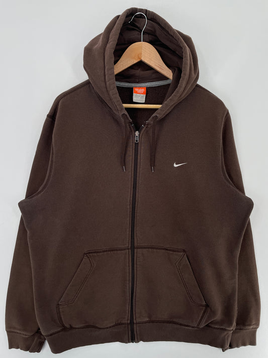 Vintage NIKE MINI SWOOSH Size XL Vintage Zip up Hoodie Sweat-shirt / E5275S