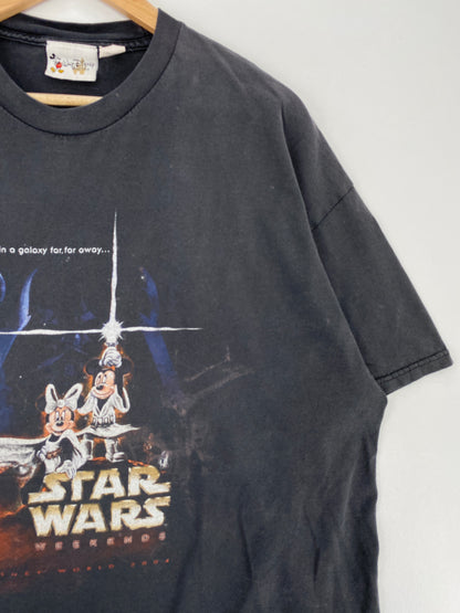 2004 DISNEY MICKEY & MINNIE STAR WARS WEEKENDS Size Approx.XXL Vintage T-Shirts / A5335