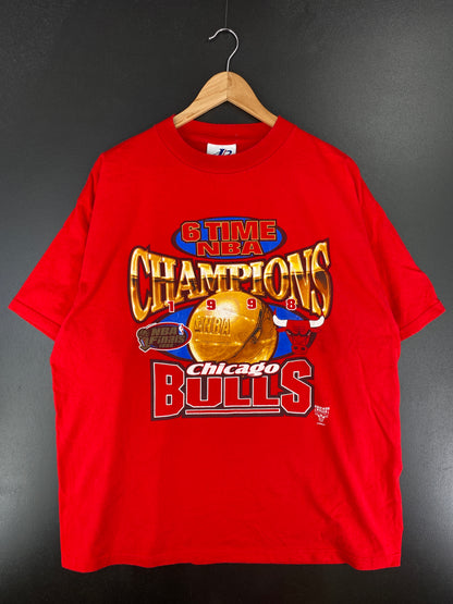 1998 CHICAGO BULLS Size Approx.XL Vintage NBA T-Shirt / A4965