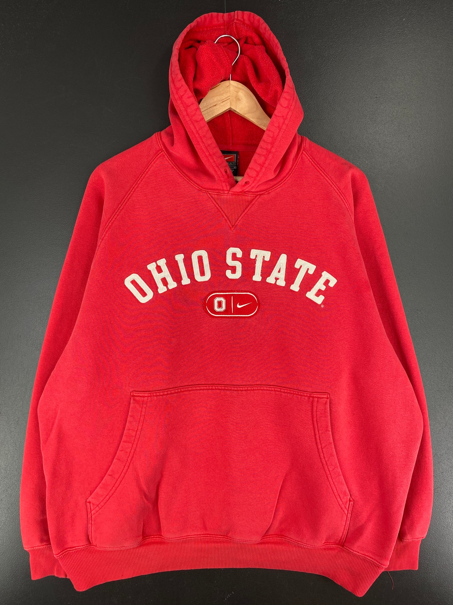 00' NIKE OHIO STATE Size L Vintage College Hoodie Sweat-shirt / A5692