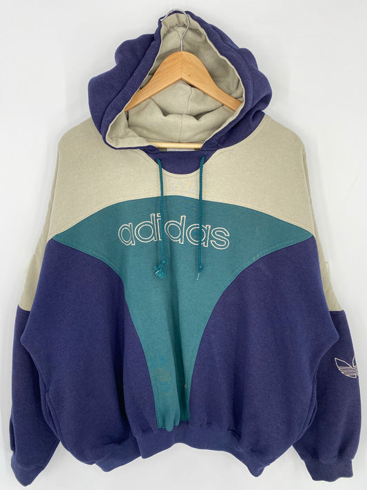 90’s ADIDAS Size XL Hoodie Sweat-shirt/ K7426