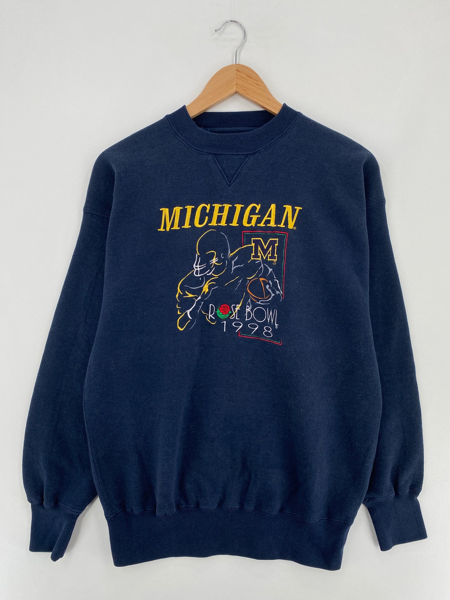 1998 UNIVERSITY OF MICHIGAN Size L Vintage College Sweat-shirt / E538
