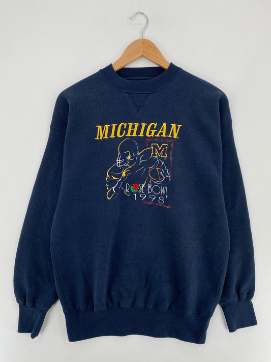 1998 UNIVERSITY OF MICHIGAN Size L Vintage College Sweat-shirt / E538