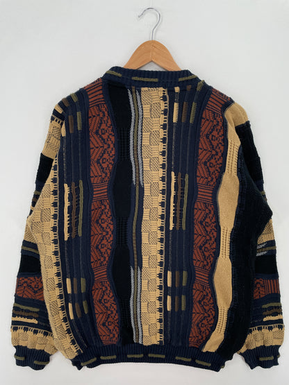 Vintage 3D COOGI-Style Made in USA Size XXL Knit Sweater / A7661