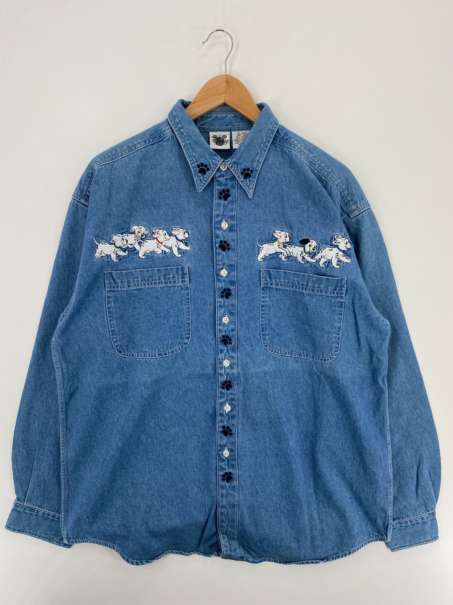 00' 101 DALMATIANS Size L Vintage Button-Down Shirt / A4749