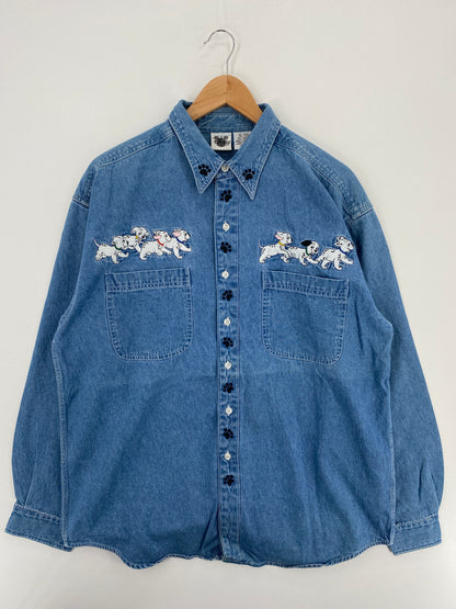 00' 101 DALMATIANS Size L Vintage Button-Down Shirt / A4749
