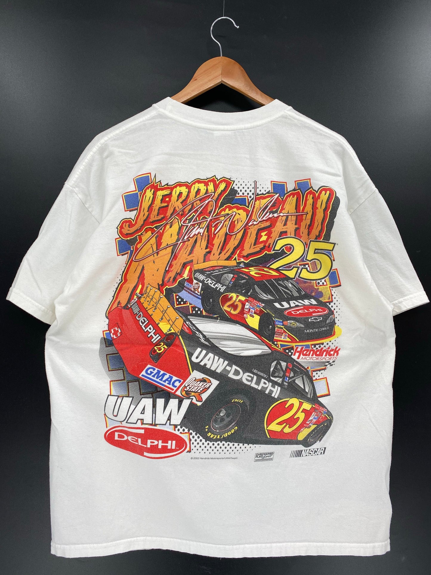2002' NASCAR JERRY NADEAU Size XL Vintage Racing T-Shirts / A6171