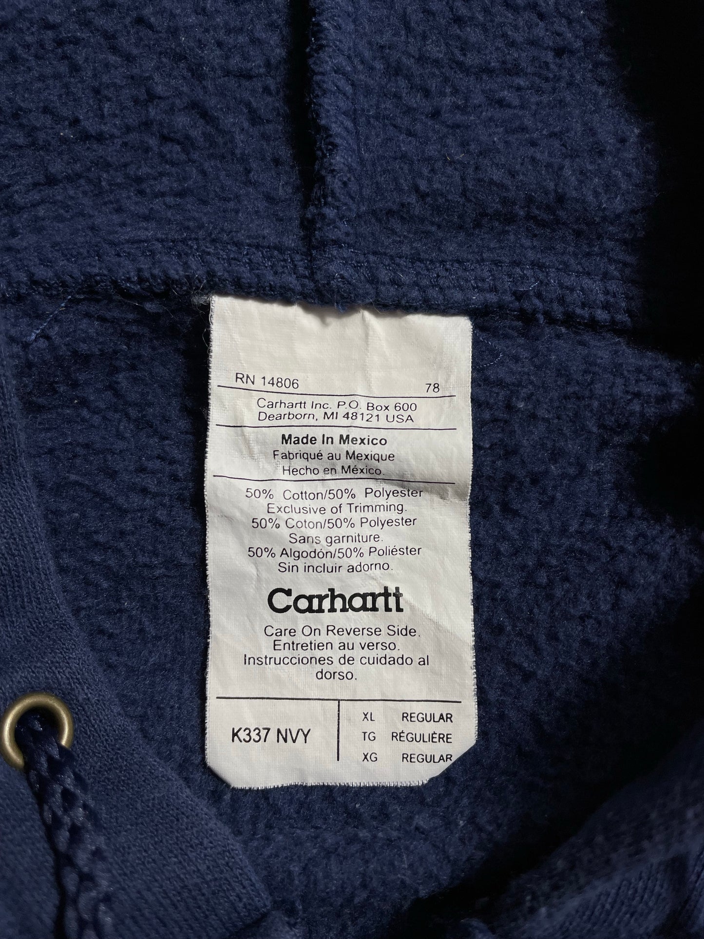 Vintage CARHARTT Size XL Zip-up Hoodie Sweat-Shirt / K9519