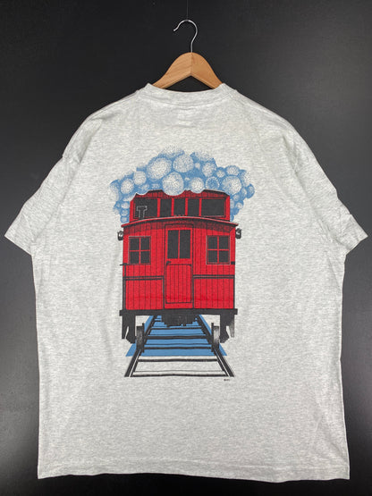 .1993 STEAM TRAIN Made in USA Size XXL Vintage T-Shirt / E6465T