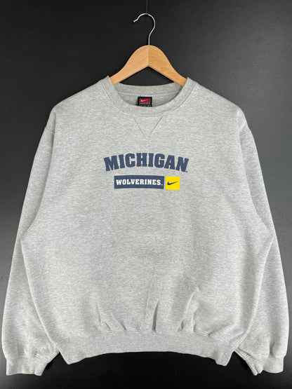 90's NIKE x MICHIGAN WOLVERINES Size M Vintage College Sweat-Shirt / E3073S