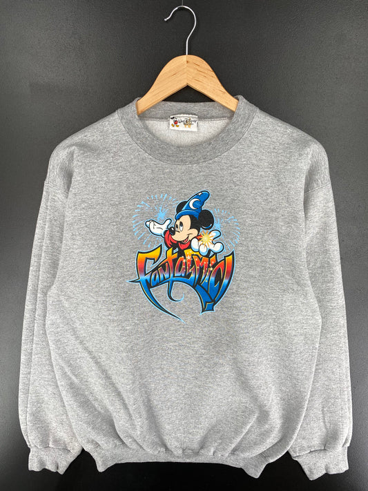 00' DISNEY MICKEY Made in USA Size No Tag (Approx.L) Vintage Sweat-Shirts / A439